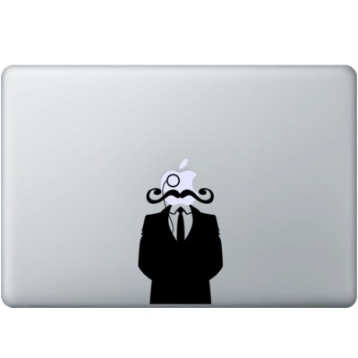 Gentleman With Mustache MacBook Decal